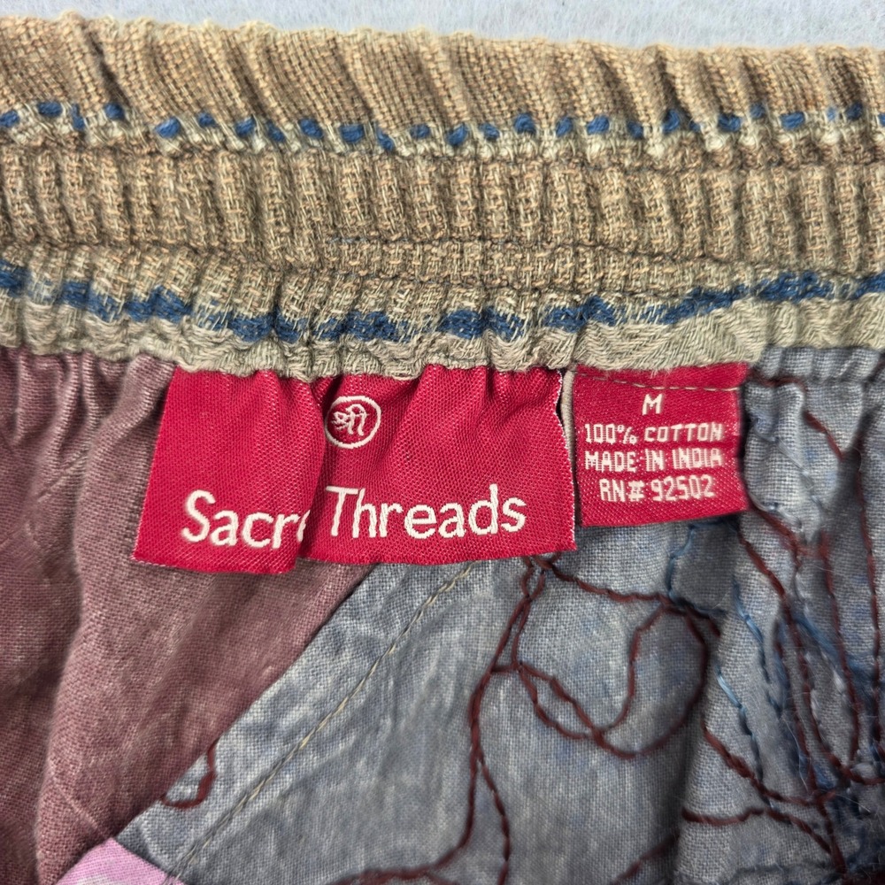 Sacred Threads Patchwork 2 Piece Set Womens Large Boho Maxi Skirt Top India - Picture 11 of 13